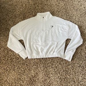 Gymshark cropped quarter zip Size S